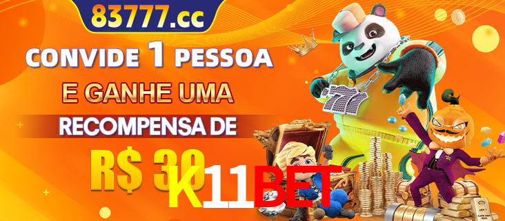 Banner institucional da K11BET sobre parceria de marcas e criação de uma marca de excelência, apresentando os mascotes de jogos populares como o Fortune Tiger.